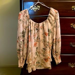 Sheer polyester blouse